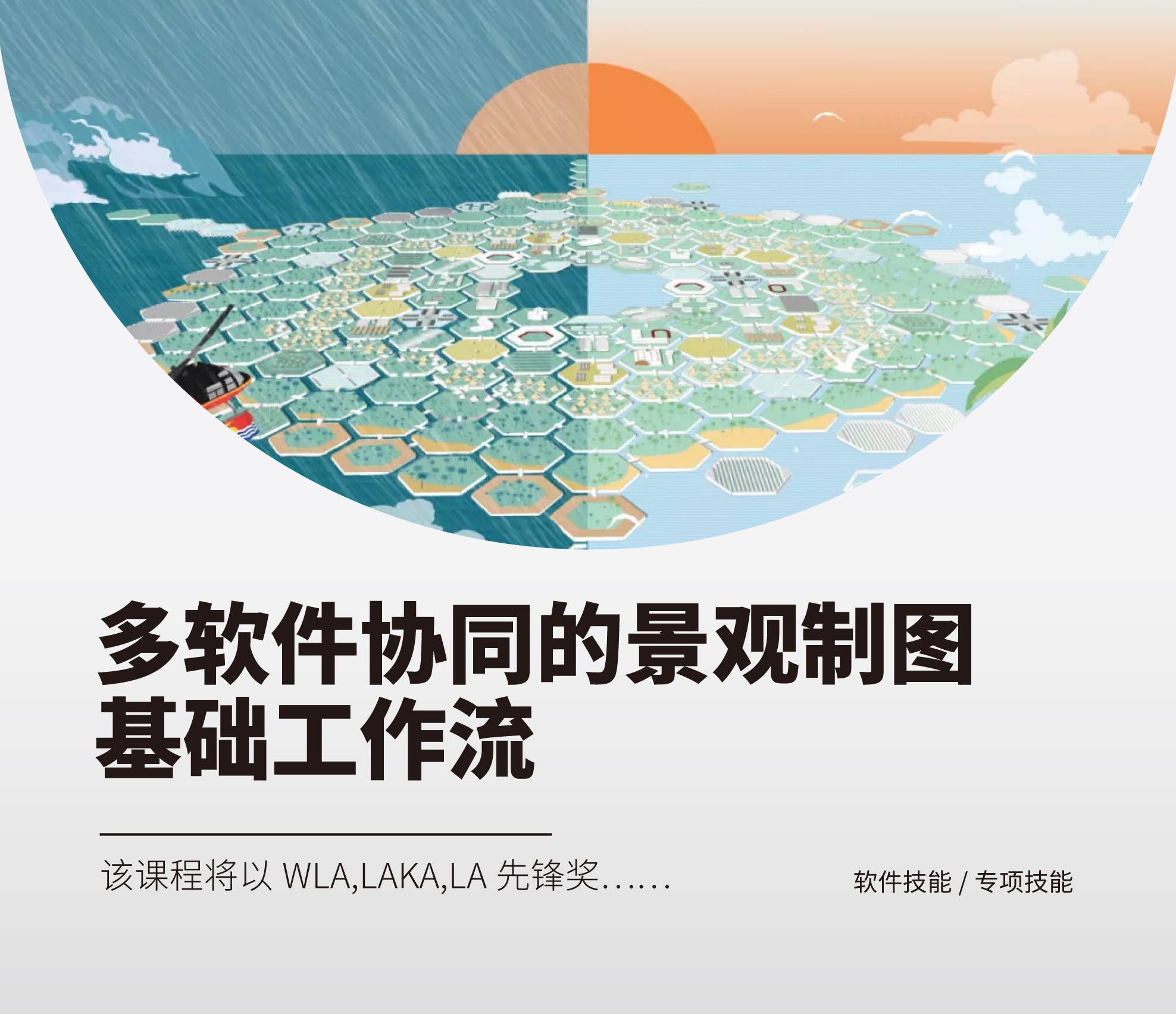 多软件协同的景观制图基础工作流